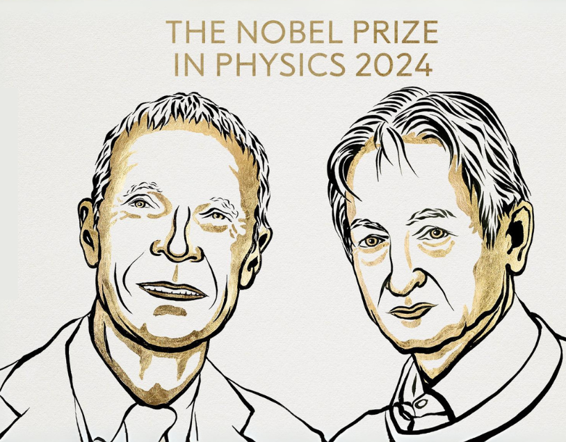 John Hopfield and Geoffrey Hinton Ill. Niklas Elmehed © Nobel Prize Outreach